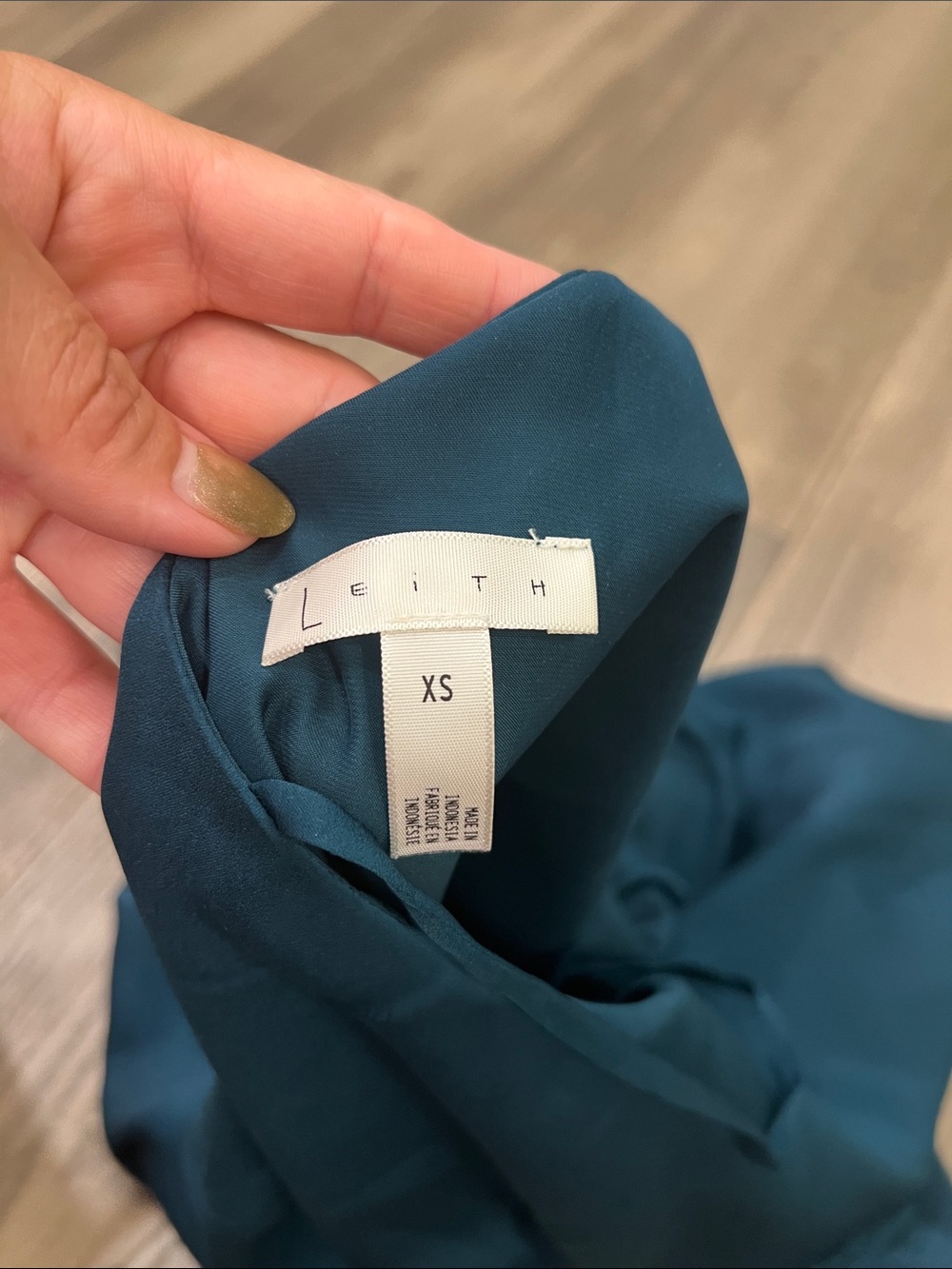 Leith Teal One-Shoulder Ruffle Top - Picture 4 of 4